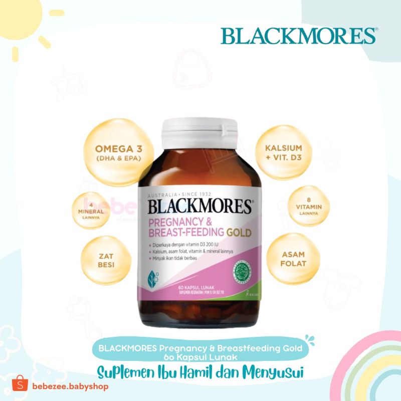 Blackmores Pregnancy and Breastfeeding 60 kapsul Suplemen Vitamin Ibu Hamil Menyusui/ASI Booster