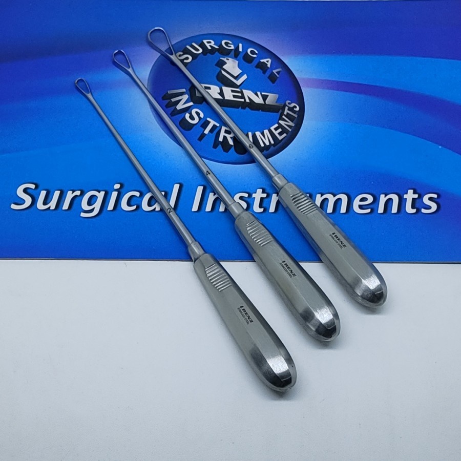 Alat Medis Alkes Sims Uterine Curette Set of (3pcs) 26cm|Renz Surgical