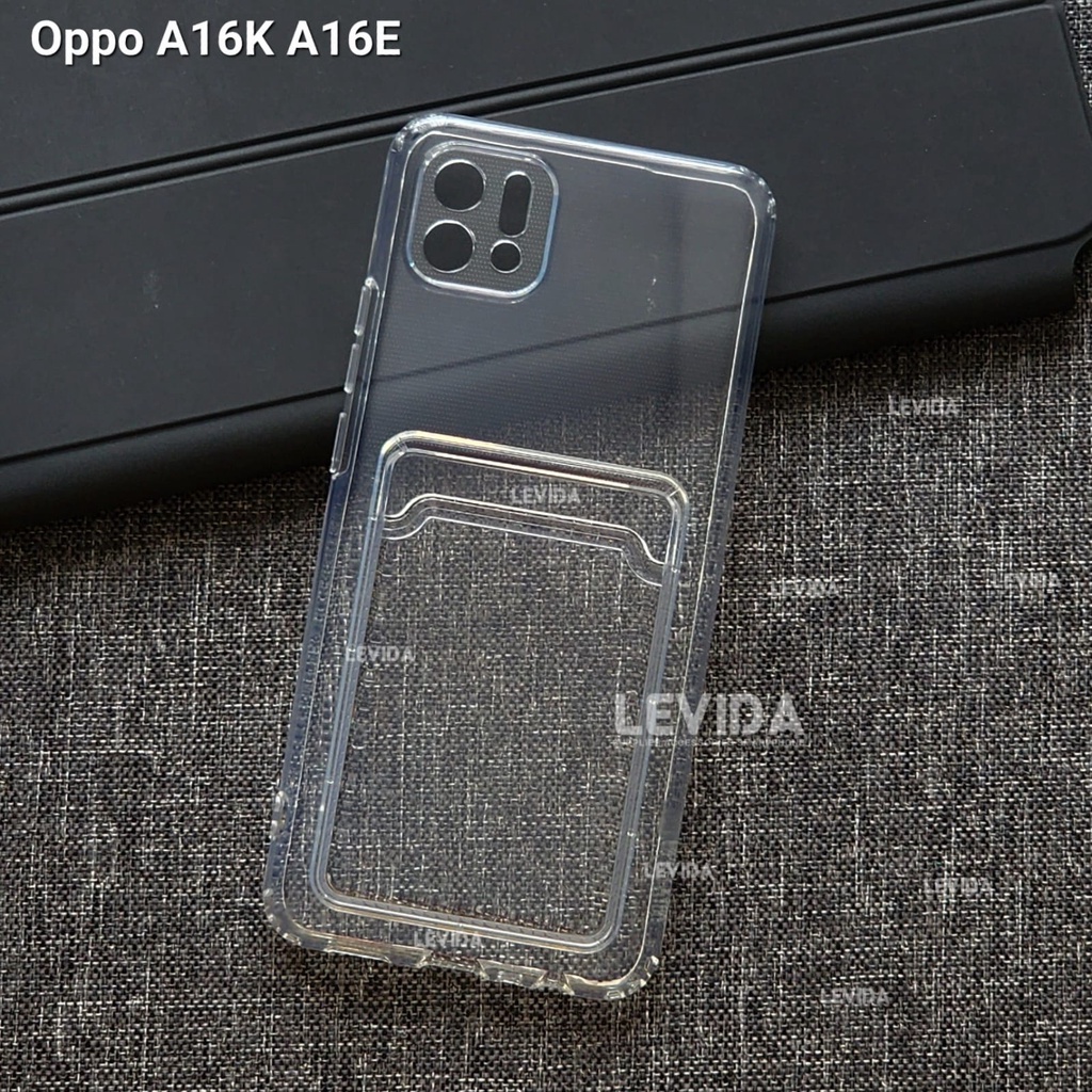 Oppo A16E Oppo A16K Oppo Reno 5F Oppo Reno 8 5G Clear Wallet Card Case Bening / Card Case Slot Kartu