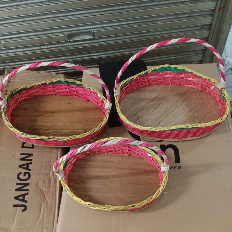 Keranjang Rotan Bulat / Keranjang Buah Parcel