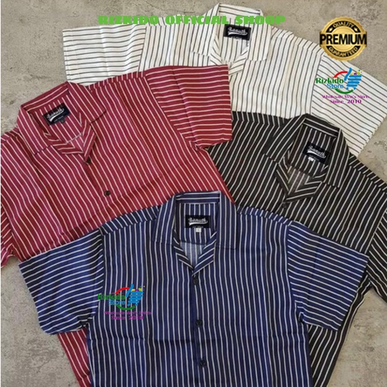 Kemeja Anak Laki-Laki Salur Garis-Garis