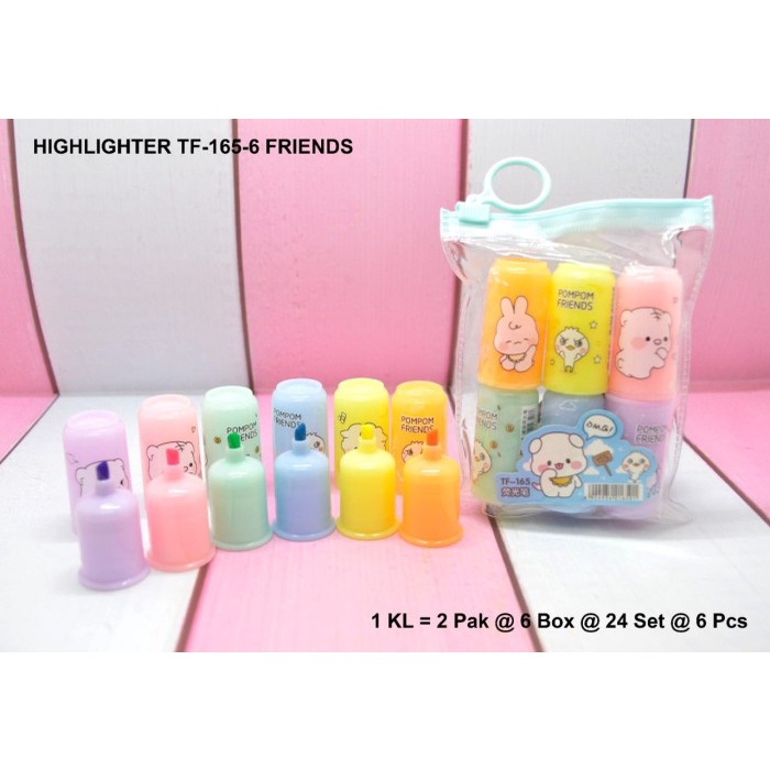

Stabilo warna bentuk motif friends set isi 6 pc ols76
