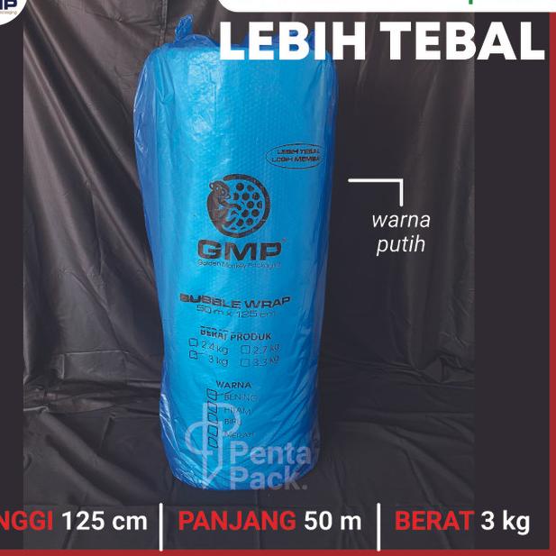 

[LEBIH TEBAL] Bubble Wrap GMP 125 cm X 50 m (Putih/Hitam) - Hitam