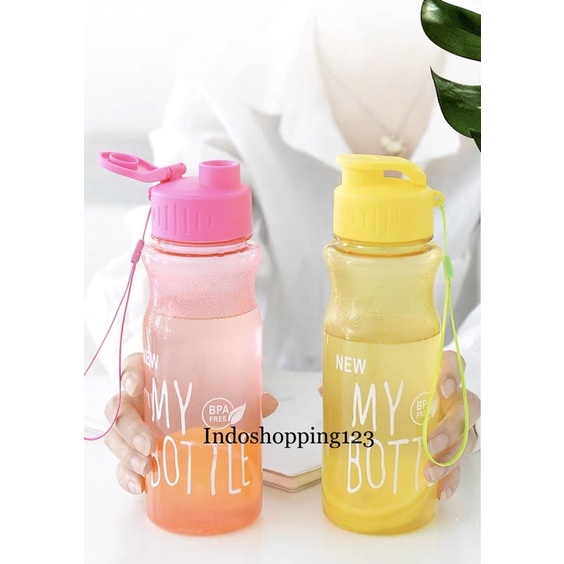 BOTOL MY BOTTLE NEW - BOTOL MINUM ANAK WARNA WARNI - BOTOL TUTUP KLIK BPA FREE