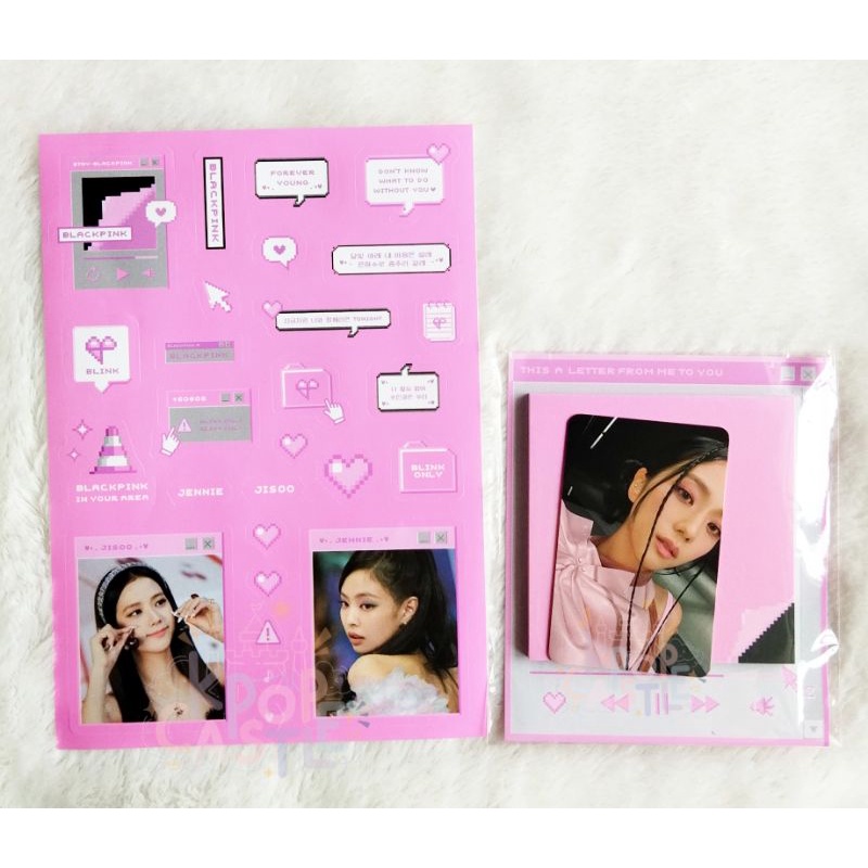 [READY PAIR] Blackpink Jisoo CD Player photocard Born Pink md merchandise pair Sticker + post it dec