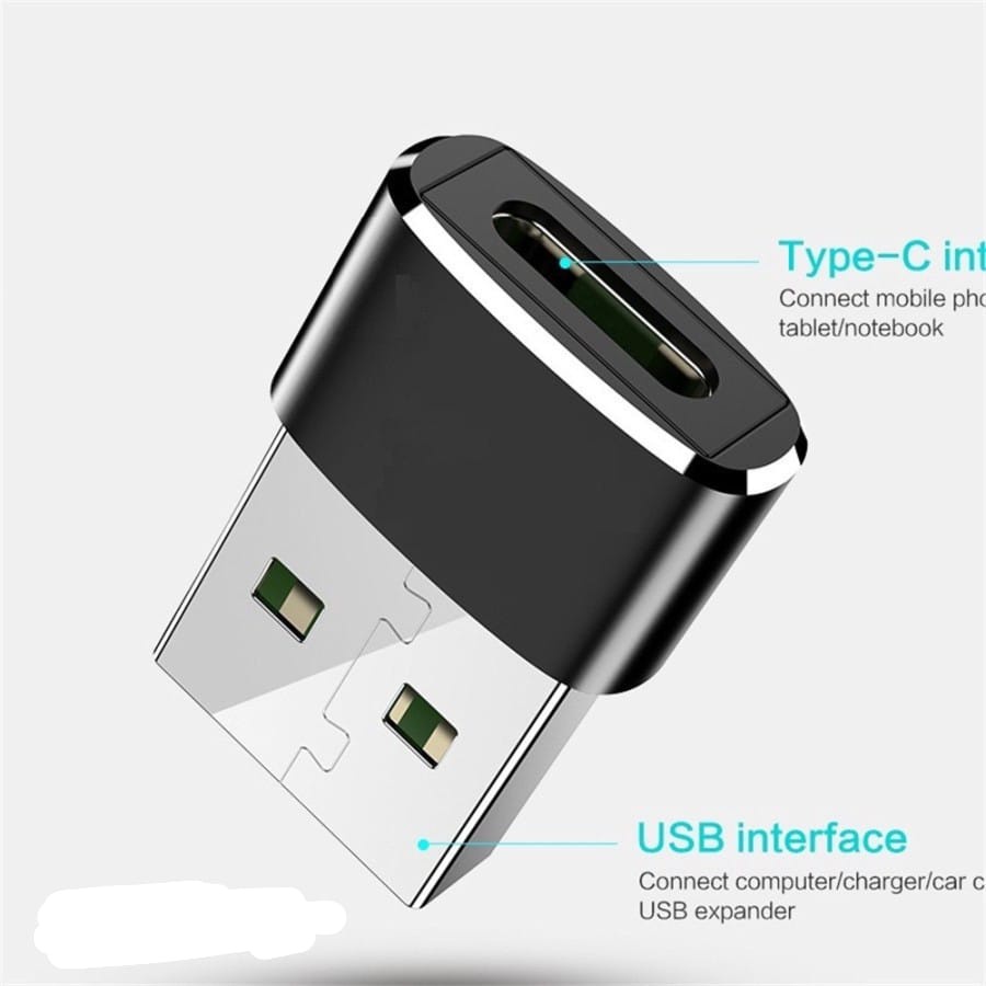 OTG USB Male To Type C Female Adapter Interface Converter Connector