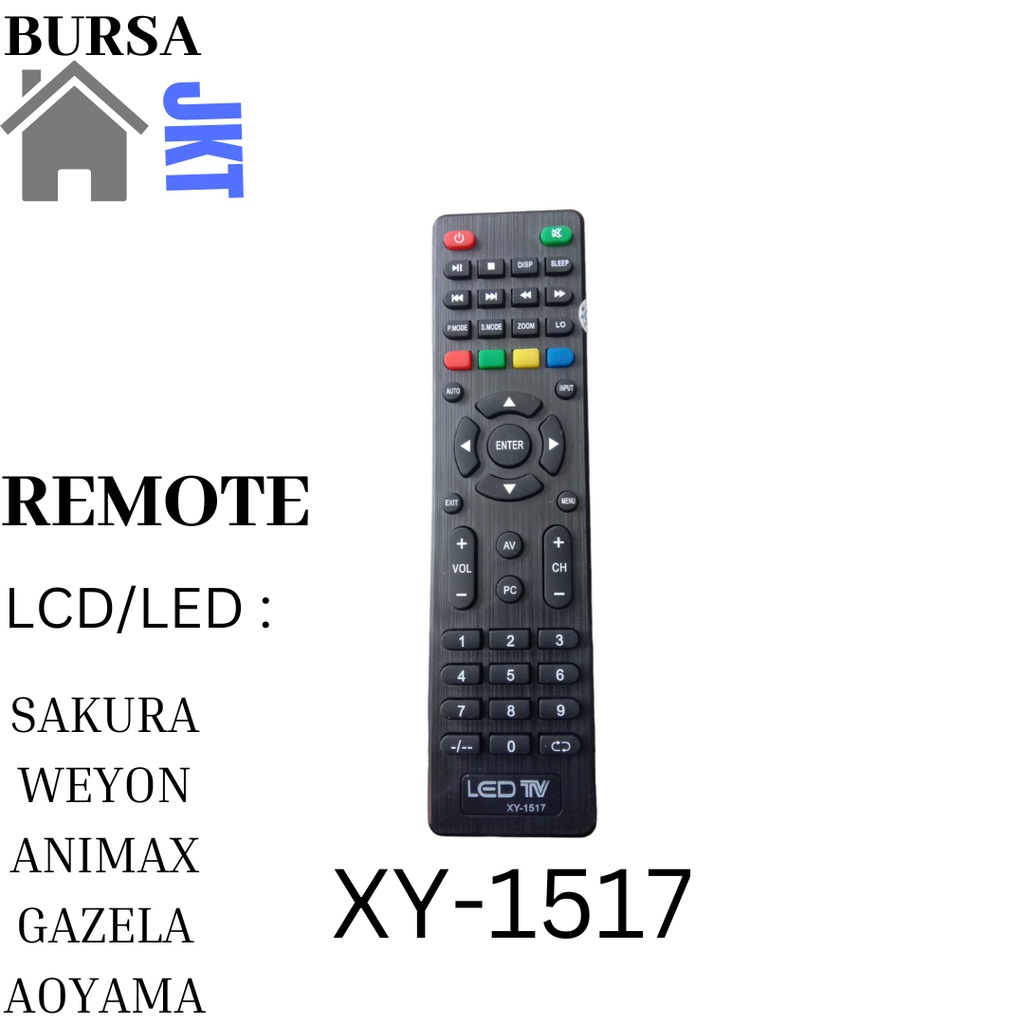 REMOTE/REMOT TV LCD LED X7-1517 SAKURA WEYON ANIMAX GAZELA AOYAMA