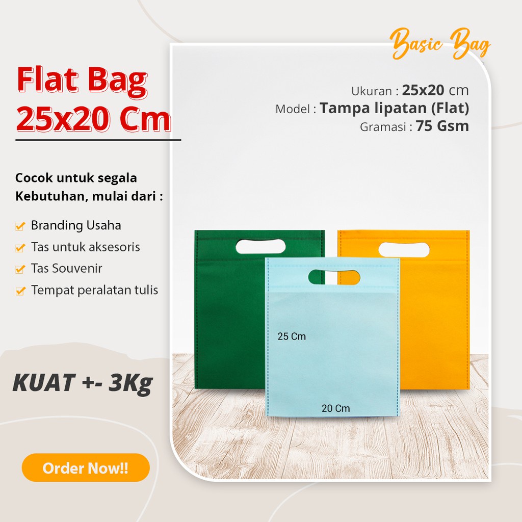 

Goodiebag Spunbond 25x20 Tas Oval kecil