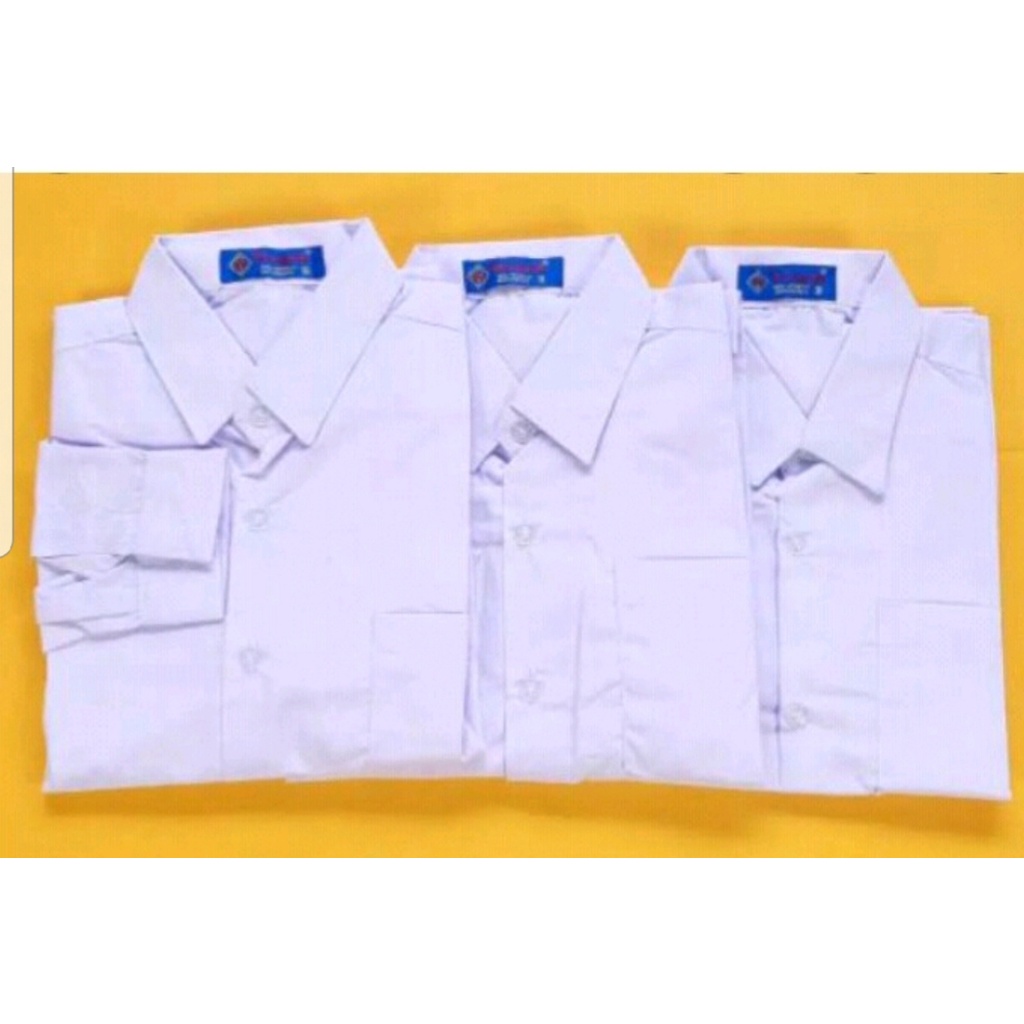 Baju Sekolah / Seragam sekolah Lengan Panjang Polos  SD  SMP  SMA