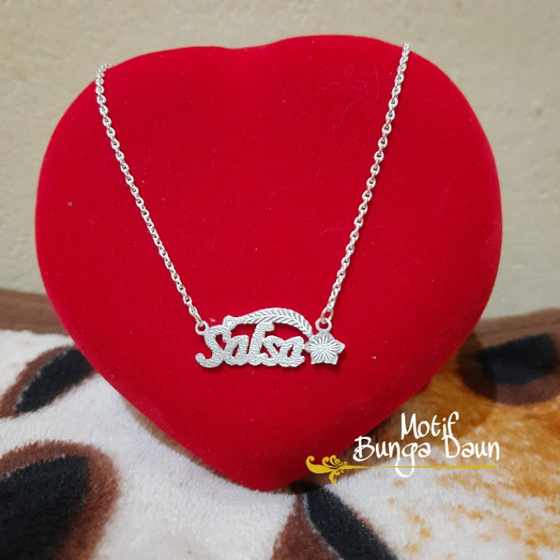 kalung perak 999 request nama perak asli