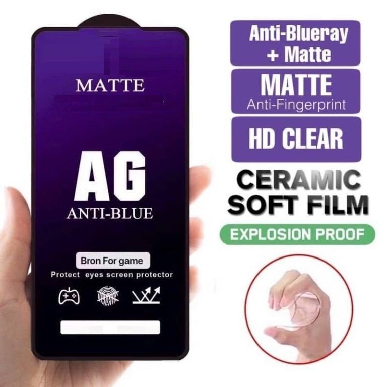 Anti Gores Layar Asus Zenfone Max Pro M1 2018 Ceramic Matte Blue Ray
