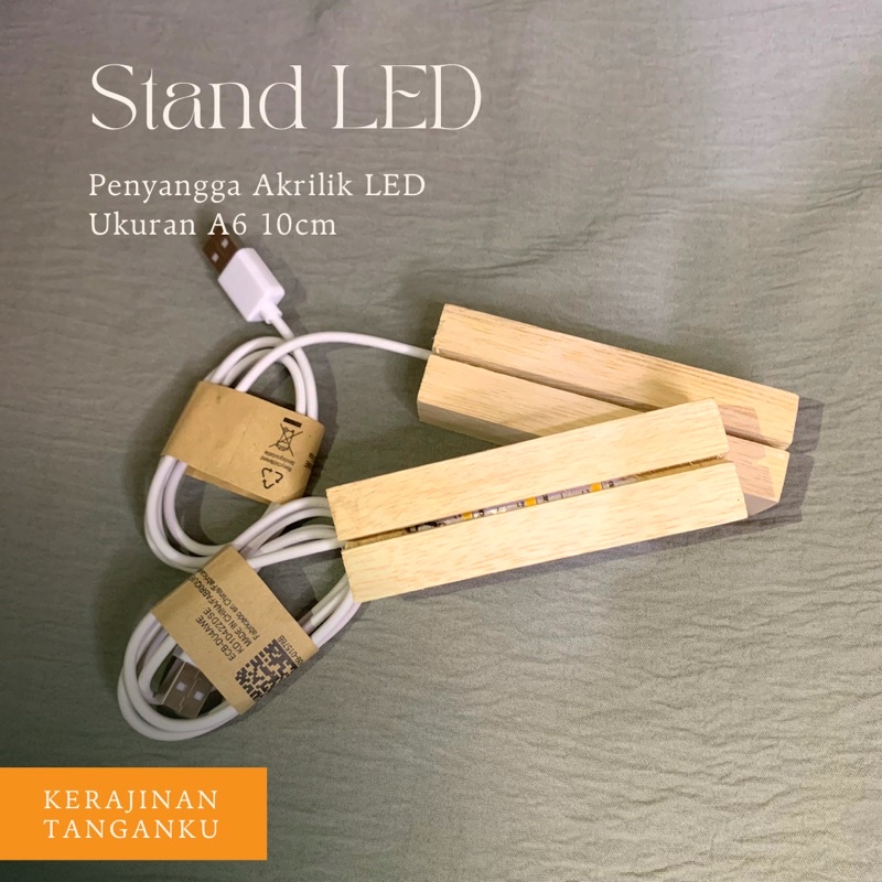 (TERMURAH) Stand Akrilik LED A6 Penyangga Akrilik LED A6 stand akrilik led A6 penyangga akrilik kayu