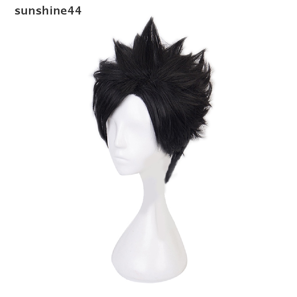 Sunshine Wig / Rambut Palsu Anime Haikyuu Kuroo Tetsurou Warna Hitam Untuk Kostum Cosplay