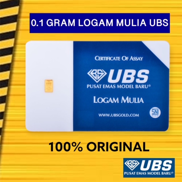 LM UBS 0.1 GR , LOGAM MULIA EMAS UBS 0,1 GRAM