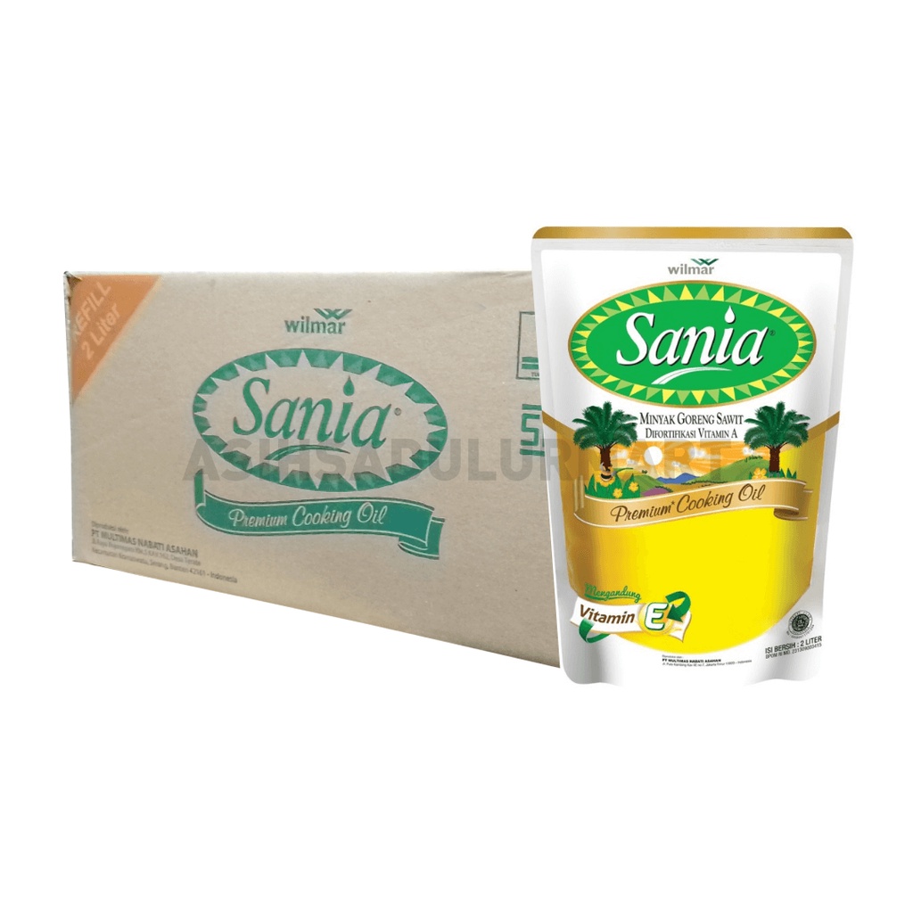 Minyak Goreng Sania 1 Karton (6 Pouch x 2 Liter / 2l) Promo Bandung