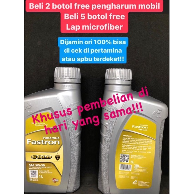 oli mesin pertamina fastron gold 1 liter ( dijamin ori)