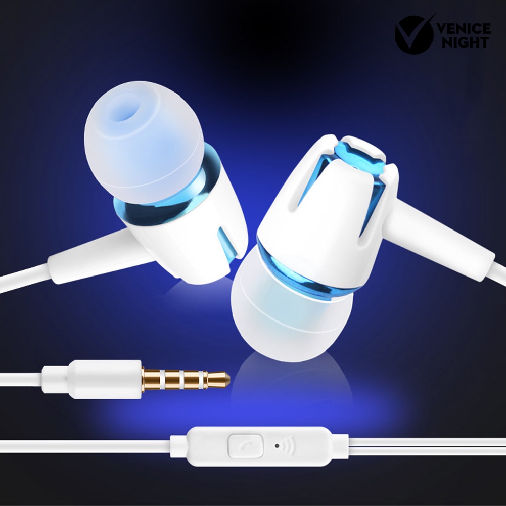 (VNEP) (Berkabel) Universal Kebisingan Membatalkan Stereo In-ear Earphone Headset Telepon dengan Mic