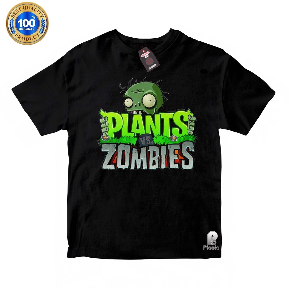 KAOS ATASAN ANAK PLANTS VS ZOMBIE 2-10 Tahun BAHAN COTTUN UNISEX