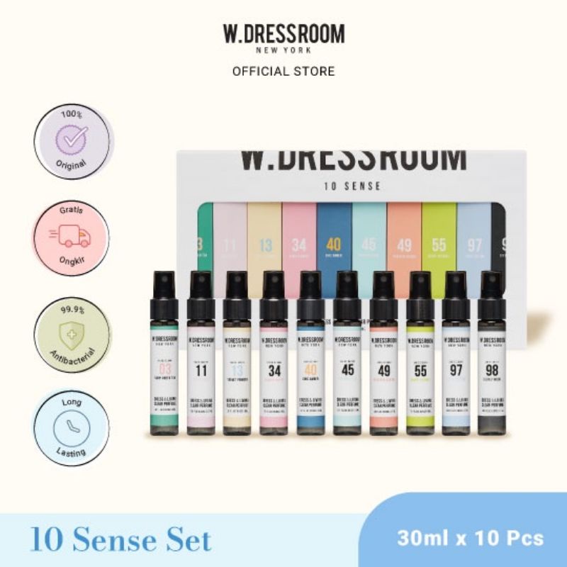 Share In Jar W DRESSROOM Dress &amp; Living Clear Perfume 10 Sense Set (30ml x 10) - Eau de Cologne, Parfum