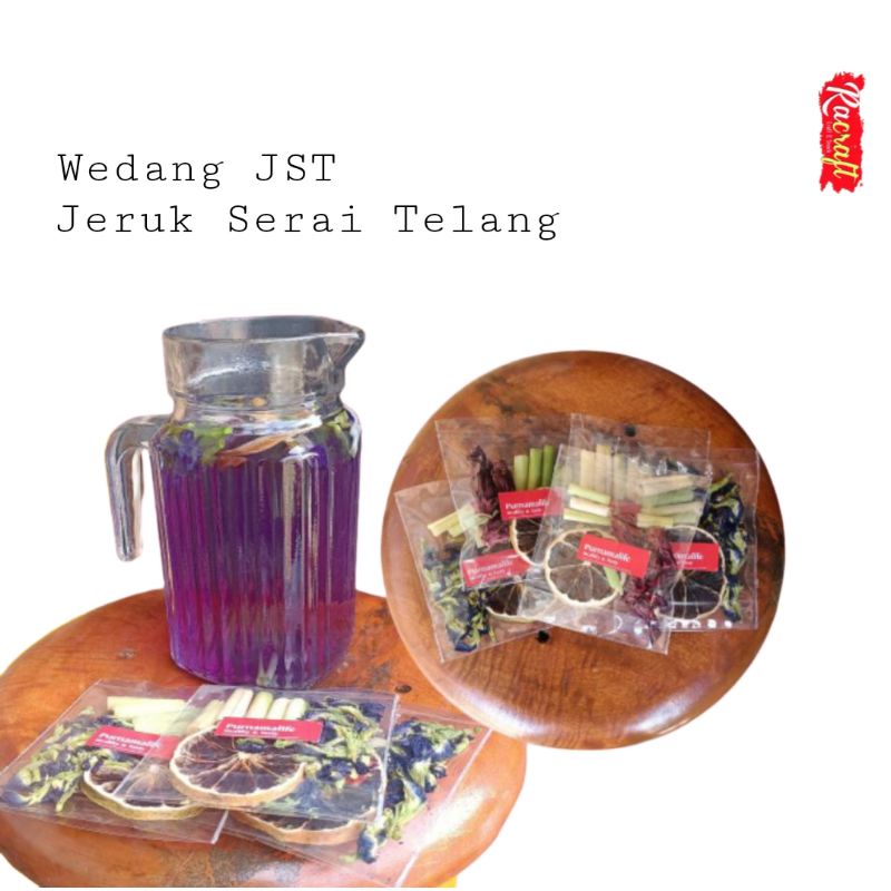 

Wedang JST Jeruk Serai Telang herbal alami detox tea