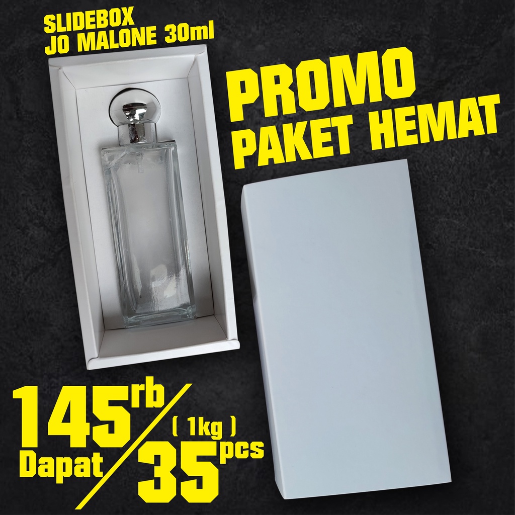 

(PAKET HEMAT 1 Kg) isi 35pcs BOX SLIDE PUTIH / Insert Jo Malone 30ml