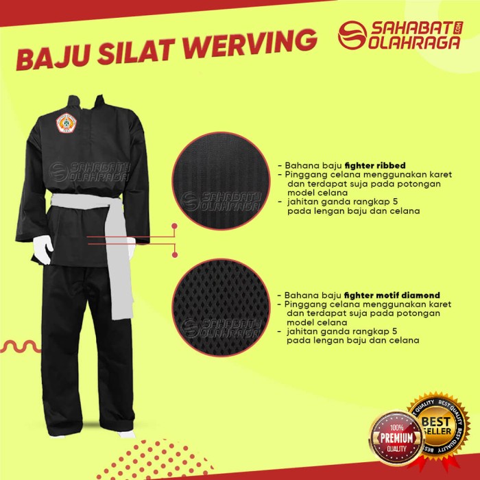 Baju Silat Werving Fighter Diamond / Seragam Silat Werving