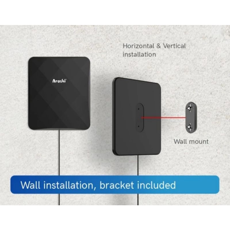 ANTENA DIGITAL ARASHI ADA 1002 INDOOR DAN OUTDOOR+KABLE 10 METER