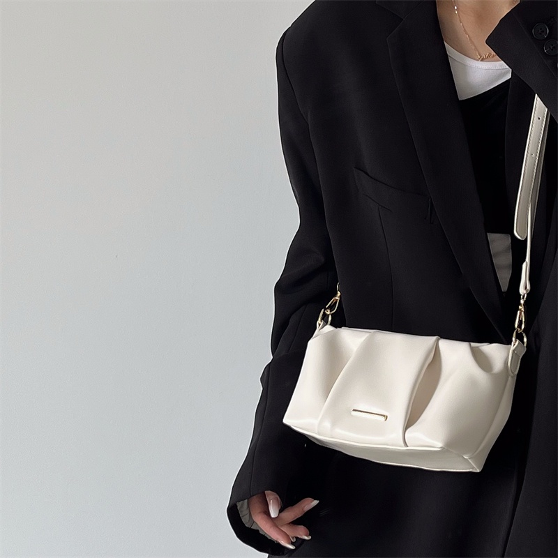 Suhao lipit tas awan wanita 2022 baru desain ceruk rantai kelas atas tas persegi kecil tas messenger satu bahu cocok untuk semua