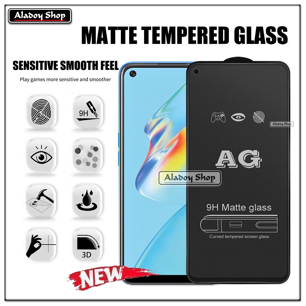 Oppo A54 4G PAKET 2IN1 Tempered Glass Matte Anti Glare Full Layar dan Tempered Glass Kamera