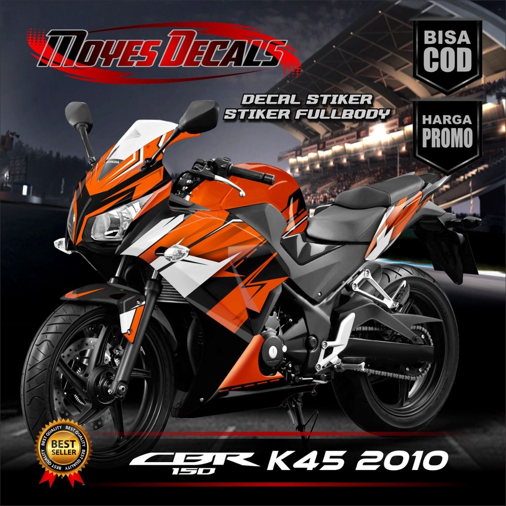 Decal Sticker CBR 150 K45 Line Series Racing Orange Color