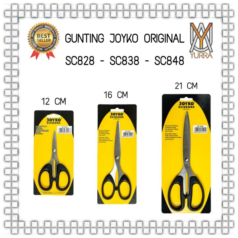 

YURRA - GUNTING SCISSORS JOYKO ORIGINAL BERKUALITAS UKURAN BESAR SEDANG KECIL SERBAGUNA