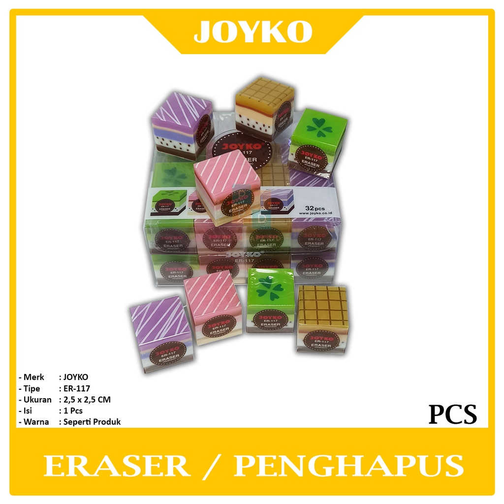 

JOYKO - Pencil Eraser ER-117 - Penghapus Pensil - Pcs
