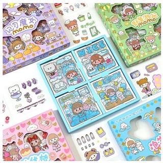 ADOLANE 100 Lembar Stiker Waterproof Sticker Botol Minum Tumblr Viral Lucu Korea DIY/Stiker Aesthetic DIY Buku Diary / Stiker Tumblr / Stiker Deco