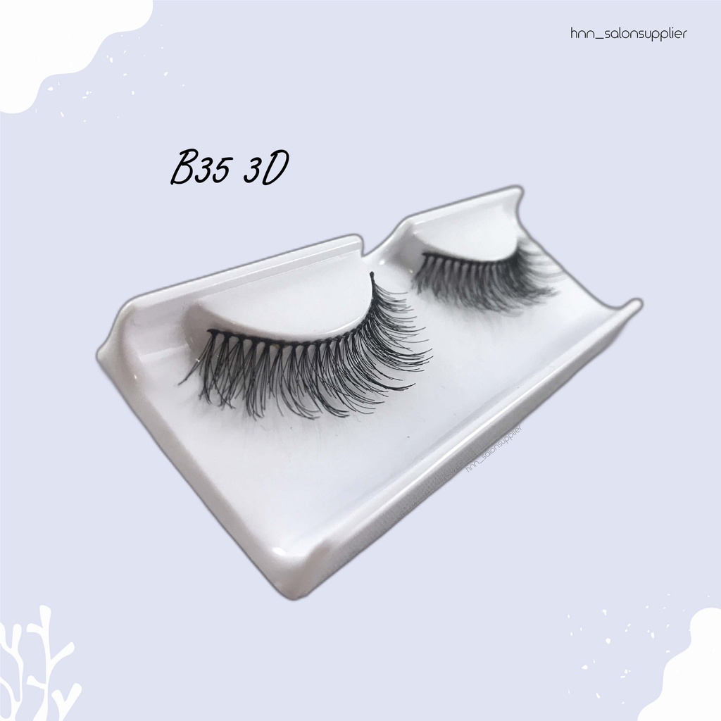 B35 3D Bulu Mata Palsu Handmade Fake Eyelash Eye Lashes Lash Artifivial Belle Eyelashes