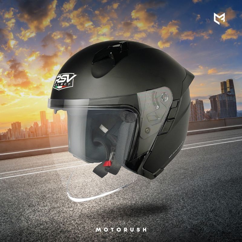 RSV HELMET SV300 BLACK DOFF DOUBLE VISOR HELM RSV SV300