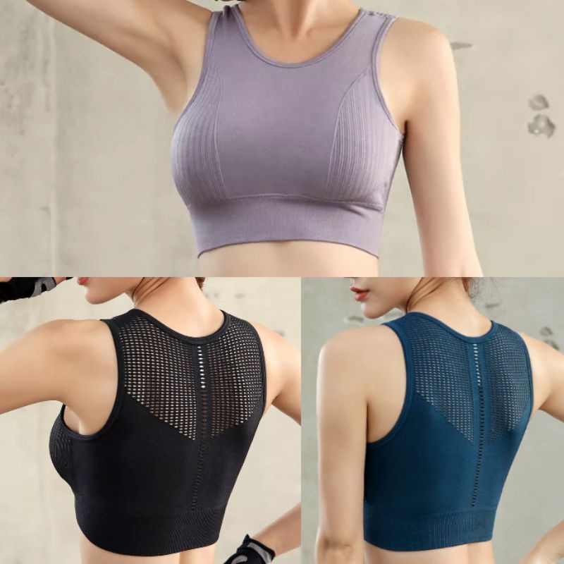 Kinarastorez - Bra sport busa push up mesh olahraga senam gym fitness wanita 623