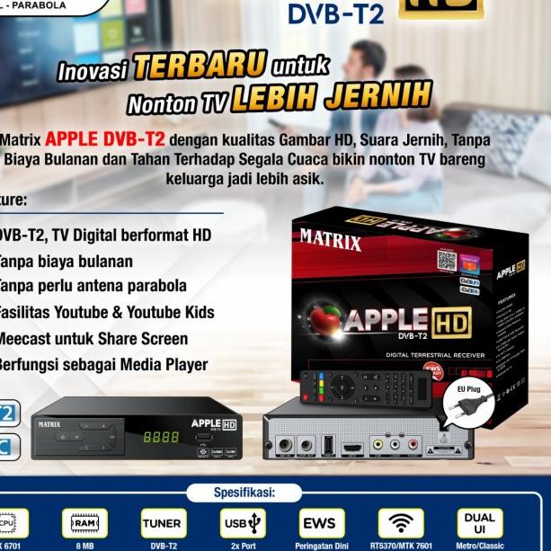 RECEIVER TV SET TOP BOX DVB-T2 MATRIX / RECEIVER MATRIX DVB-T2 - STB HINOMARU