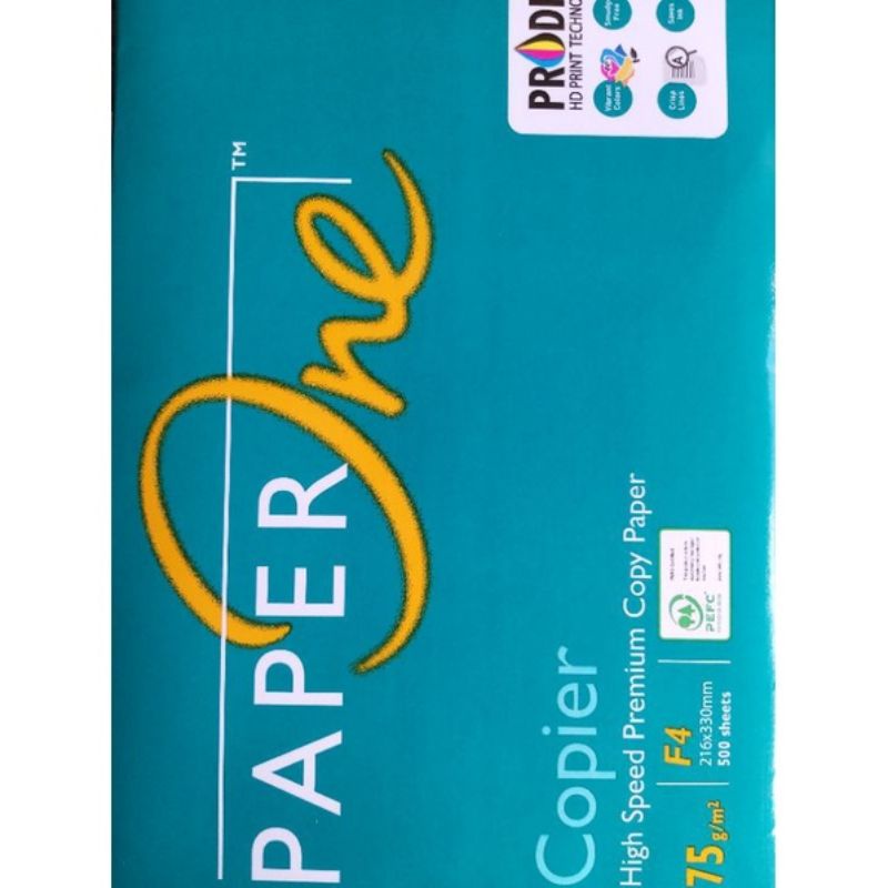 

[1 RIM 500 L] KERTAS F4 PAPERONE 75 GRAM / KERTAS HVS / KERTAS FOTOCOPY / A4 F4 A4S QWARTO