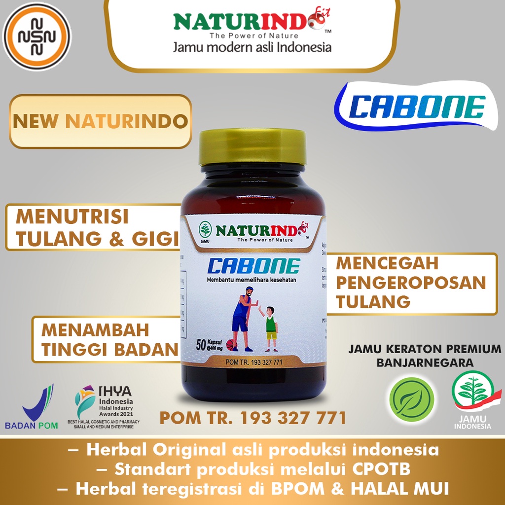 Cabone Obat Herbal Patah Tulang dan retak isi 50 Kapsul