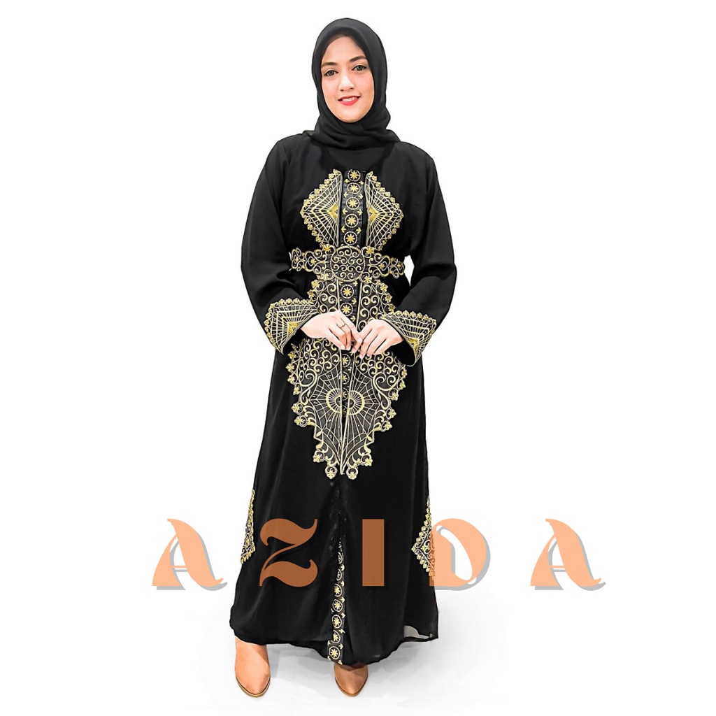 Abaya Bordir Mewah Abaya Bordir Gamis Arab Hitam Gamis Hitam Remaja Wanita Kekinian