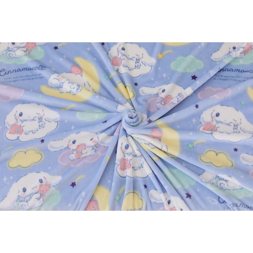 SELIMUT CINNAMOROLL BIRU BLANKET LEMBUT LUCU