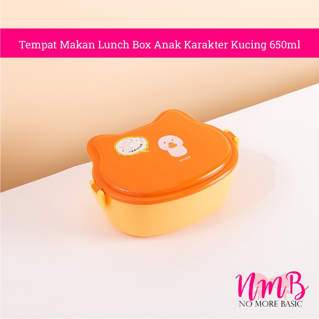 Tempat Makan Lunch Box Anak Karakter Kucing 650ml