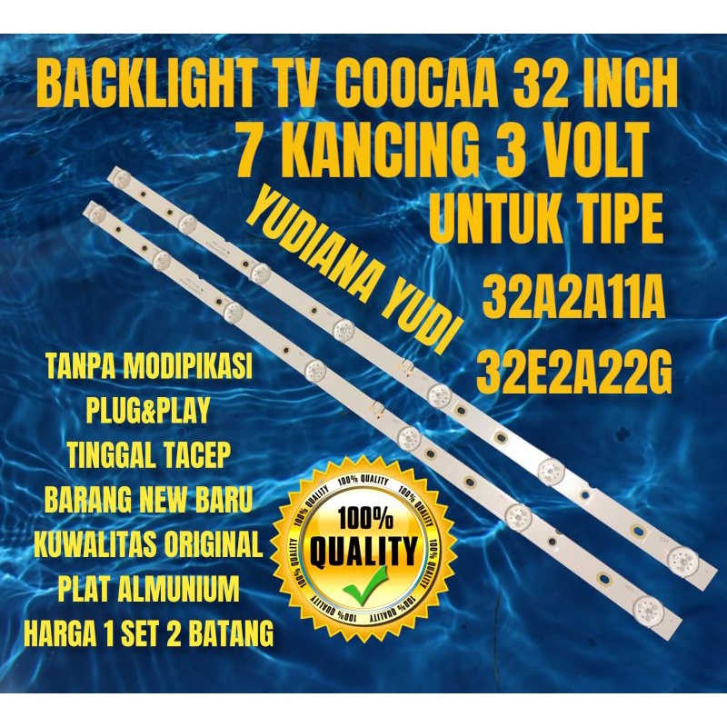 BACKLIGHT TV LED COOCAA 32INCH 32A2A11A 32E2A22G LAMPU COOCAA 32INCH