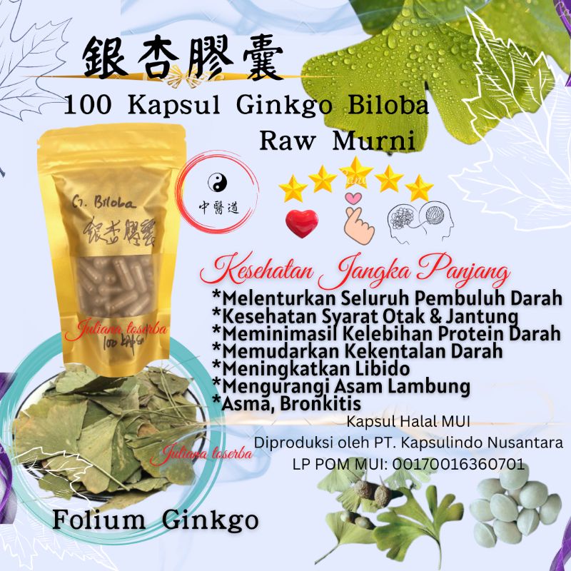 

Folium Ginkgo Biloba Gigoba 銀杏葉 Gingo Giloba 120 kapsul