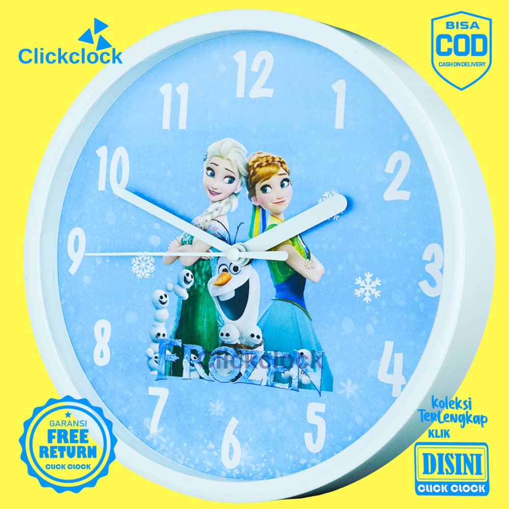 Jam Dinding Analog Karakter Anak Baby Olaf Frozen NN1515 Besar Dekorasi Rumah Unik