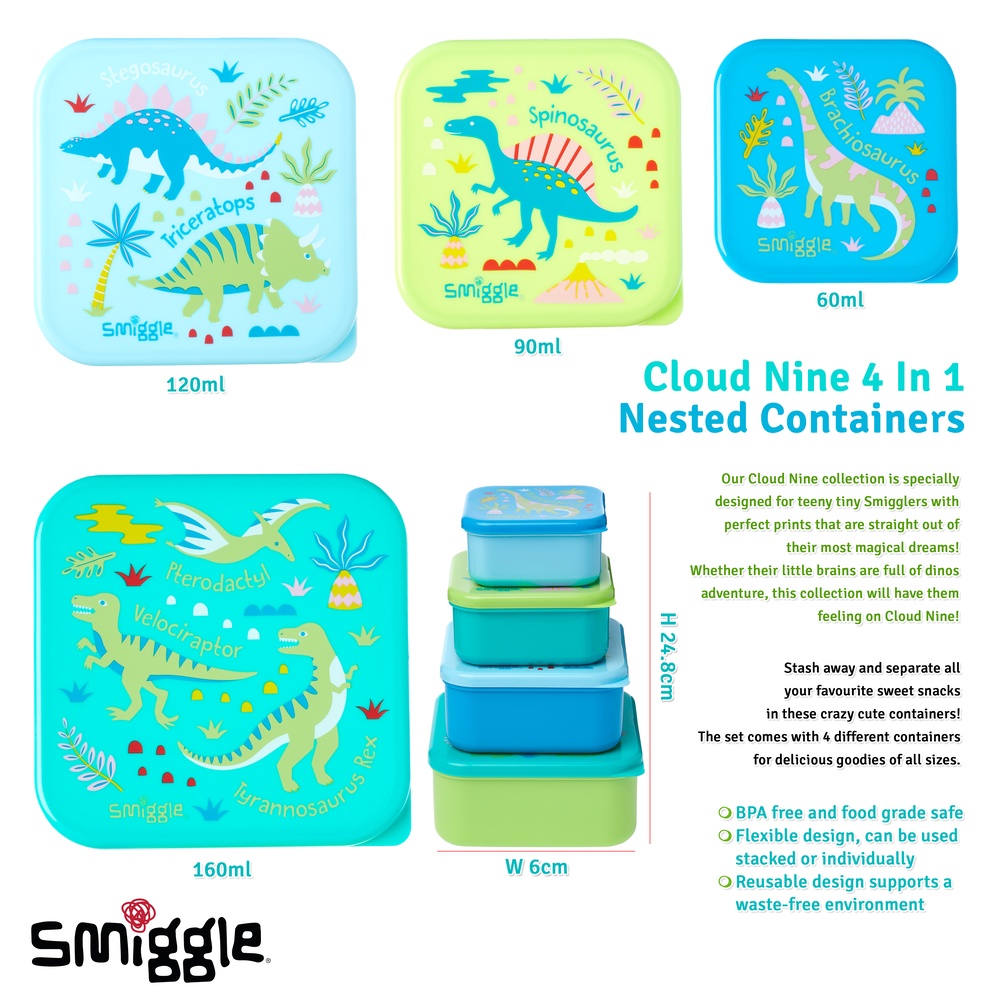Smiggle container 4in1 Original - Kotak Makan Smiggle
