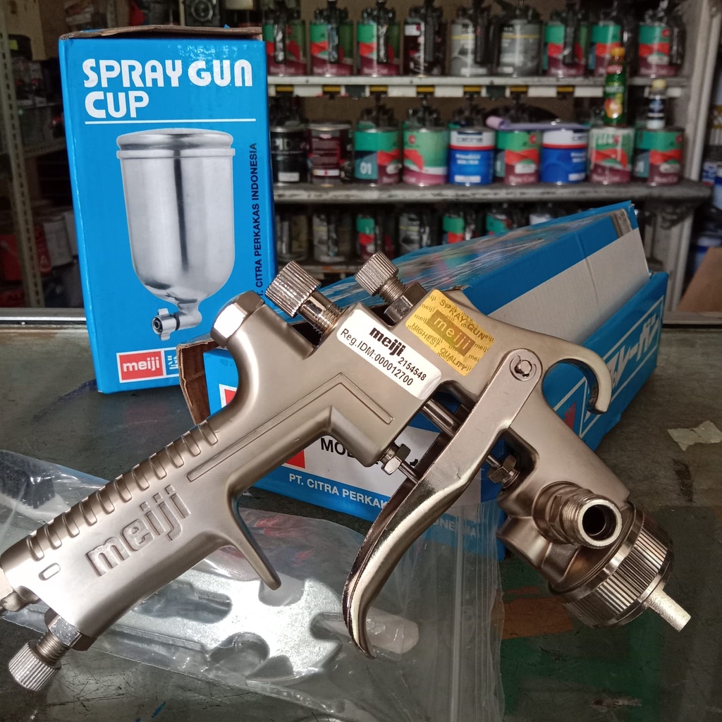 Spraygun Meiji F100 Original/ Spraygun Meiji F100 Tabung Atas/Semprotan Cat Meiji F100/ Spregan Meij