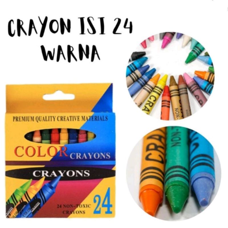 

Pensil Crayon Isi 24 Warna / Pensil Warna Gambar 24pcs / Crayon Gambar Set Alat Lukis Anak Pensil Warna isi 24