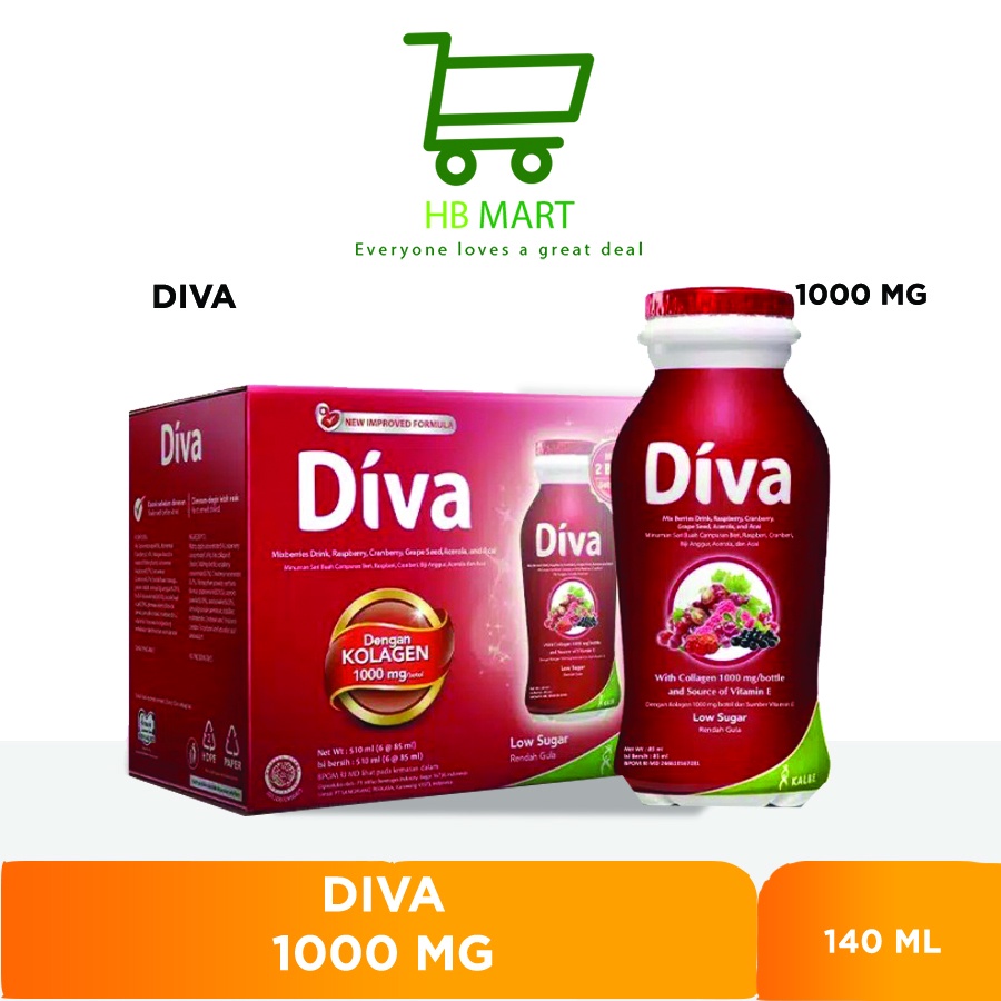 Kalbe Diva Beauty Drink Isi 16 Botol Lebih Hemat - 80ml