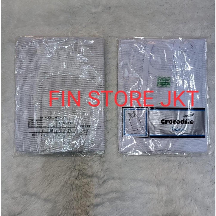 Kaos Singlet Pria Crocodile 800 V - Model Jala